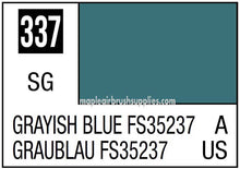 Mr. Color Grayish Blue FS25237 label showcasing 10ml paint color swatch for modeling and hobby use.