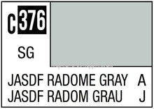 Mr. Color JASDF Radome Gray with color code C376 representing a muted gray paint shade for modeling applications.