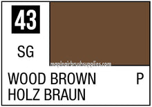 Mr. Color Wood Brown 43 paint swatch showing rich brown shade for hobby and model painting.