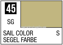 Mr. Color Sail Color 45 paint swatch showing a muted sandy beige tone from Mr Hobby 10ml bottle series.