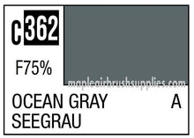 Mr. Color Ocean Grey RAF c362 paint swatch showing color sample and labeling for Mr Hobby 10ml model paint.