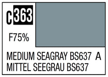 Mr. Color Medium Seagray BS637 paint swatch with color code c363 and 10ml bottle indication.