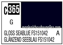 Mr. Color Glossy Seablue FS151042 label showing color code C365 and gloss finish for model paint 10ml bottle.