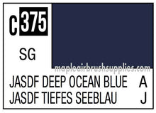 Mr. Color Jasdf Deep Ocean Blue paint swatch showing deep ocean blue shade with product code c375.