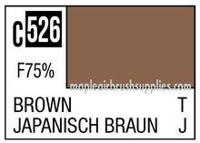 Mr. Color Brown c526 paint swatch showing rich brown shade for model painting and hobby use.