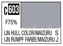 Mr. Color IJN Hull Color Maizuru C603 paint label showing gray shade for model hull painting.
