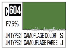 Mr. Color IJN Type21 Camouflage showing paint code 604 with a deep green shade for scale modeling.