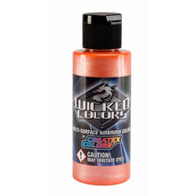Wicked Pearl Orange multi-surface pearlized airbrush paint by Wicked Colors with iridescent luster and durable finish.