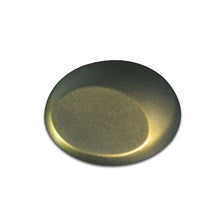 Cosmic Sparkle Gold liquid paint sample showing refined pearl effect with gold metallic shimmer by Createx Wicked Colors.