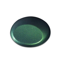 Cosmic Sparkle Green swatch showing refined pearl effect with concentrated airbrush paint by Createx Wicked Colors.