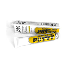 AK Modeling Grey Putty 20ml tube with box, high-quality water-based acrylic modeling putty for sanding and sculpting.