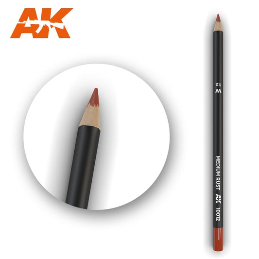 AK Interactive Watercolor Weathering Pencil Medium Rust