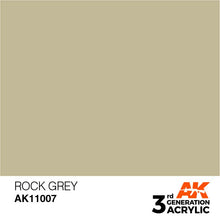 AK 3rd Gen Rock Grey premium acrylic hobby paint by Ak Interactive with optimal coverage for brush and airbrush use.