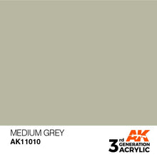 AK 3rd Gen Medium Grey acrylic paint by Ak Interactive for brush and airbrush with optimal coverage and intensity.