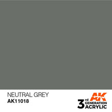 AK 3rd Gen Neutral Grey acrylic paint swatch by AK Interactive, designed for brush and airbrush painting.