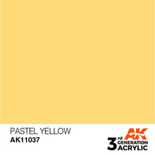 AK 3rd Gen Pastel Yellow acrylic paint offering smooth, vibrant pastel yellow color for hobby brush and airbrush use.