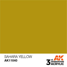 AK 3rd Gen Sahara Yellow acrylic paint swatch by Ak Interactive for brush and airbrush use with optimal coverage.