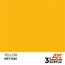 AK 3rd Gen Yellow acrylic paint by AK Interactive for premium brush and airbrush hobby applications.