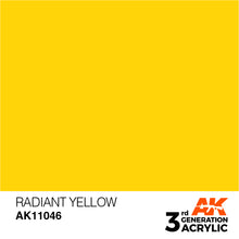 AK 3rd Gen Radiant Yellow acrylic paint by AK Interactive with vibrant, smooth coverage for brush and airbrush use.