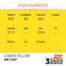 AK Interactive 3rd Gen Cross Reference Lemon Yellow