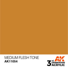 AK 3rd Gen Medium Flesh Tone acrylic paint by AK Interactive for brush and airbrush applications.