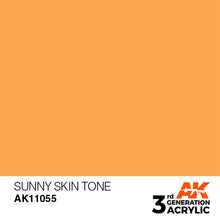 AK 3rd Gen Sunny Skin Tone acrylic paint for realistic miniature flesh tones and detailed skin effects.