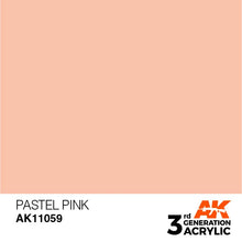 AK 3rd Gen Pastel Pink acrylic paint with soft pastel shade, ideal for brush and airbrush modeling projects.
