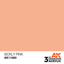 AK 3rd Gen Sickly Pink premium acrylic hobby paint for brush and airbrush with optimal coverage and intensity.