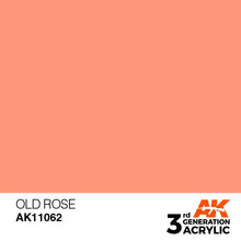 AK 3rd Gen Old Rose acrylic hobby paint by AK Interactive, designed for brush and airbrush with optimal coverage.