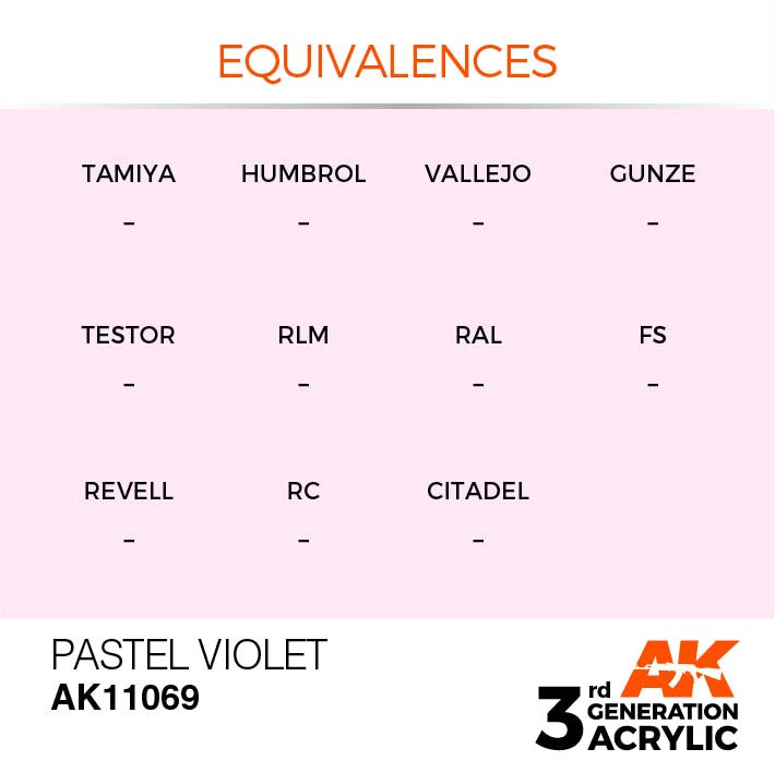 AK Interactive 3rd Gen Cross Reference Pastel Violet