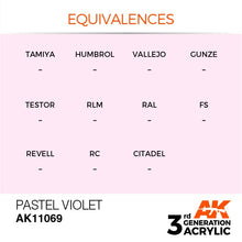 AK 3rd Gen Pastel Violet acrylic paint by AK Interactive, premium hobby paint for brush and airbrush use.