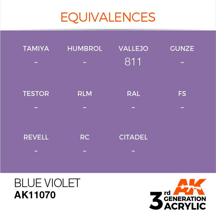 AK Interactive 3rd Gen Cross Reference Blue Violet