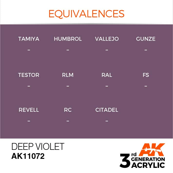 AK Interactive 3rd Gen Cross Reference Deep Violet