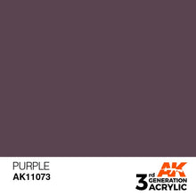 AK 3rd Gen Purple premium acrylic hobby paint by Ak Interactive with smooth coverage for brush and airbrush use.