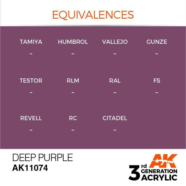 AK Interactive 3rd Gen Cross Reference Deep Purple