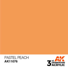 AK 3rd Gen Pastel Peach acrylic paint color swatch showcasing premium hobby paint for brush and airbrush use.