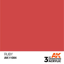 AK 3rd Gen Ruby premium acrylic hobby paint by AK Interactive for brush and airbrush use with optimal coverage.