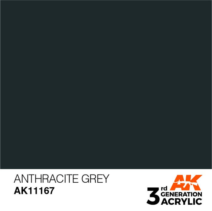 AK Interactive Paint 3rd Gen Paint: Anthracite Grey