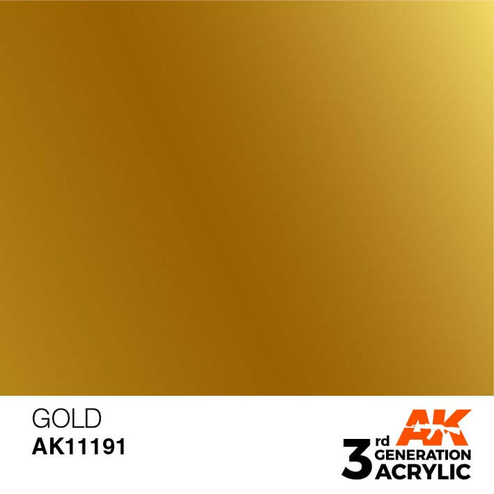 AK Interactive Paint 3rd Gen Paint: Gold