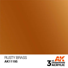 AK 3rd Gen Rusty Brass acrylic paint for brush and airbrush with optimal coverage and premium finish by AK Interactive.