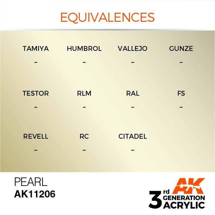 AK Interactive 3rd Gen Cross Reference Pearl