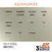 AK Interactive Paint 3rd Gen Paint Cross Reference: Oily Steel