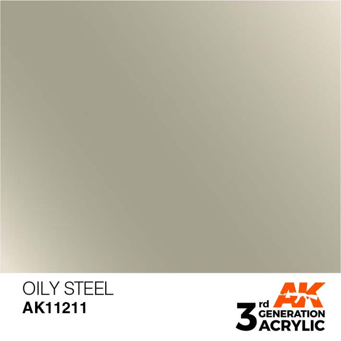 AK Interactive Paint 3rd Gen Paint: Oily Steel