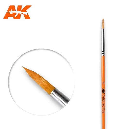 AK Interactive Round Paint Brush 6 Synthetic