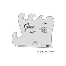 Essential Seven Template #2 solvent-proof freehand stencil with curved design by Eddie Young for airbrush art.