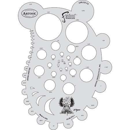 Freehand Stencil Artool Blasted Circle Template