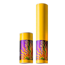 Two rolls of FBS Gold Mask featuring yellow backing and colorful label for easy release and ultra-fine detail cutting.