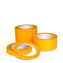 FBS Gold Crepe Tape rolls, thin flexible UV resistant tape ideal for delicate surfaces and detailed work.
