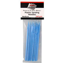 Sanding Needle pack of medium 240 grit blue plastic sanding needles for precision finishing and detail work