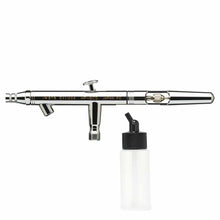 Eclipse HP-BCS siphon feed dual-action airbrush with 0.5mm needle, 2 oz bottle, ideal for body painting and model work.
